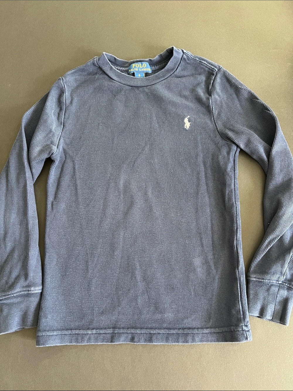 Polo by Ralph Lauren Navy Long-Sleeve Waffle Thermal Top
